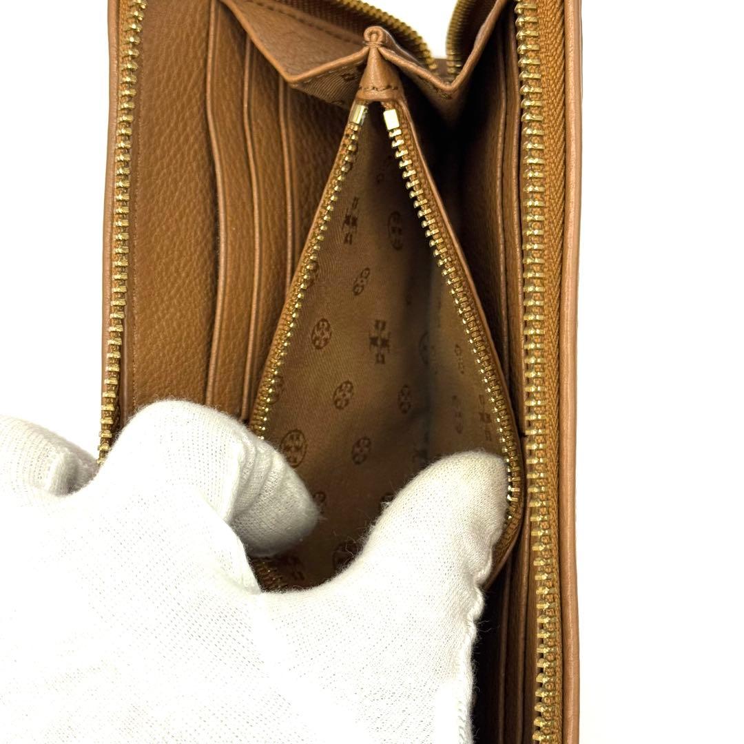 【限定価格】Tory Burch ブラウン 長財布 ラウンドファスナー