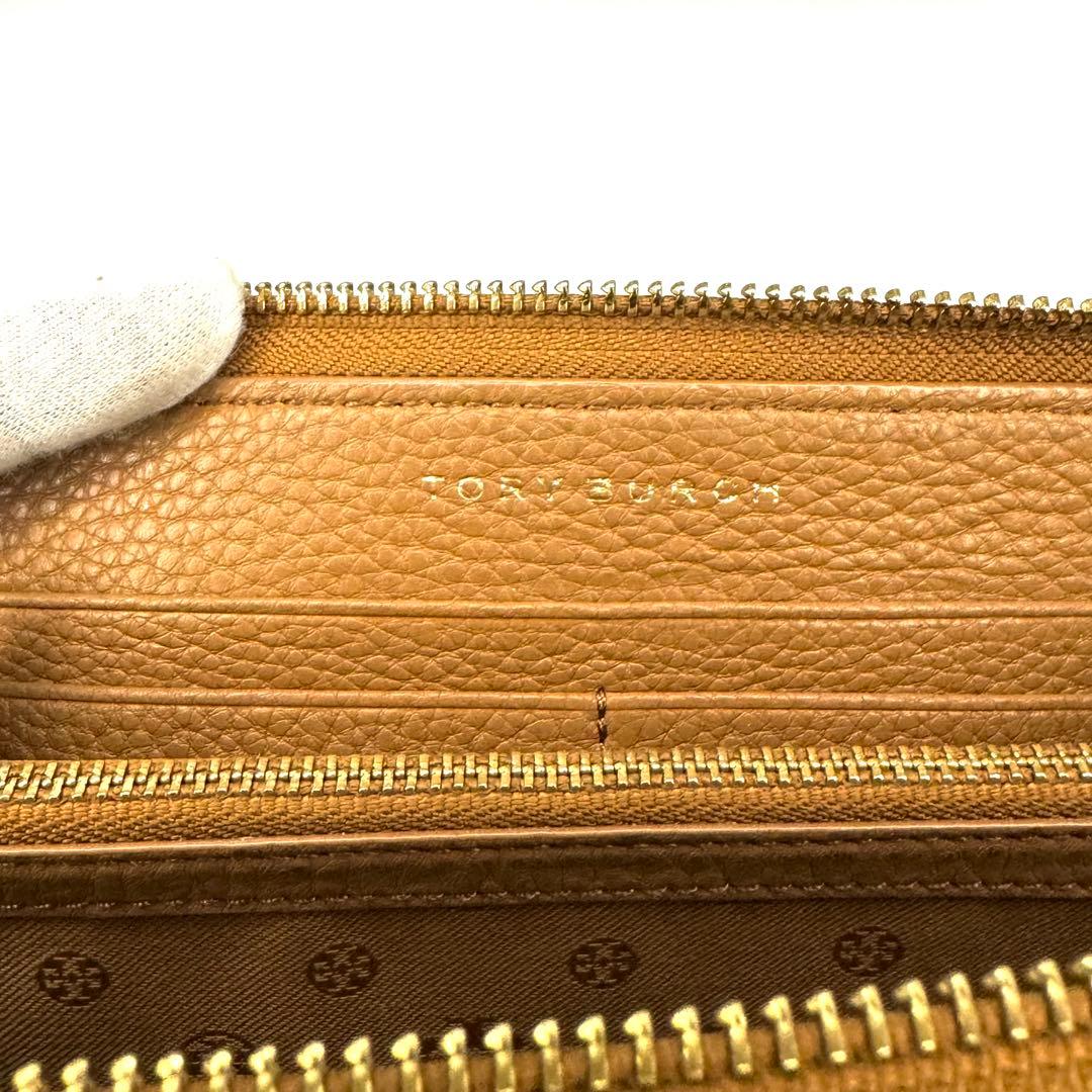 【限定価格】Tory Burch ブラウン 長財布 ラウンドファスナー