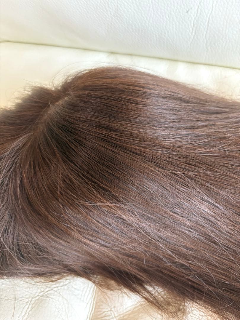 人毛100%フルウィッグ　リネアストリア チョコブラウン ストレートロング