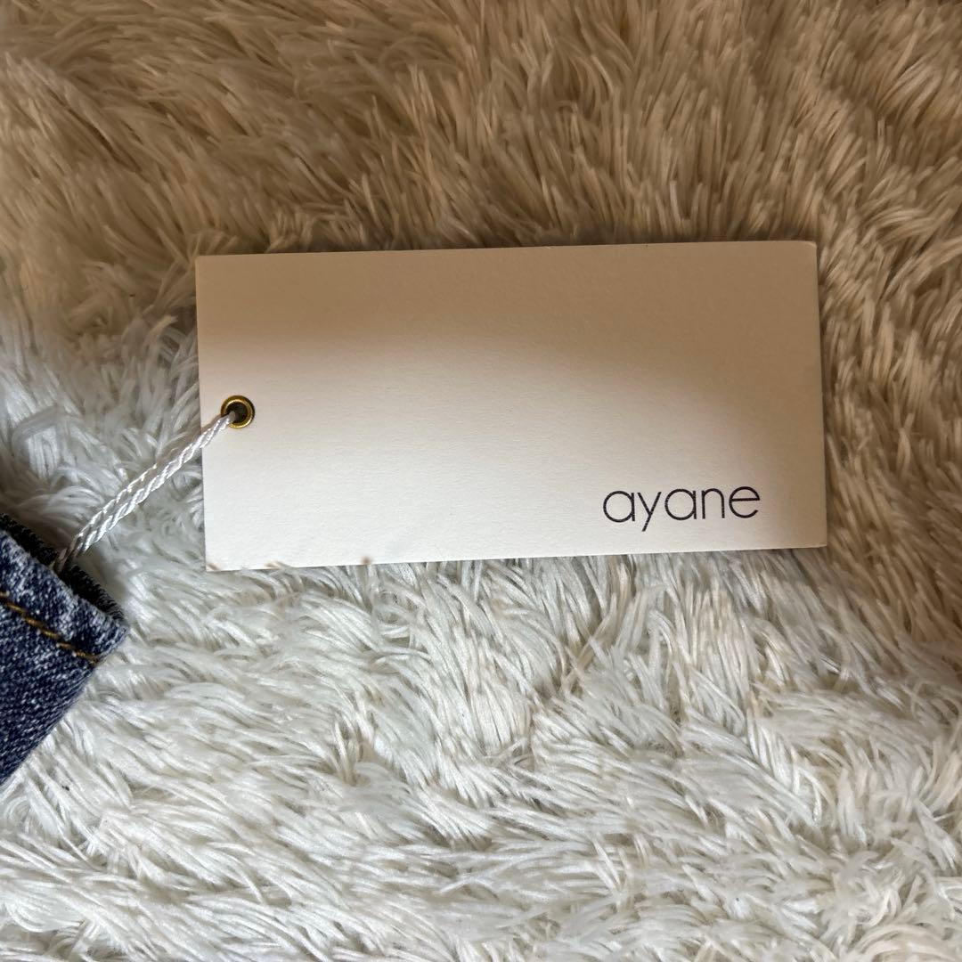 新品タグ付き＊ayane アヤン リネン混デニムジャケット ブリーチ
