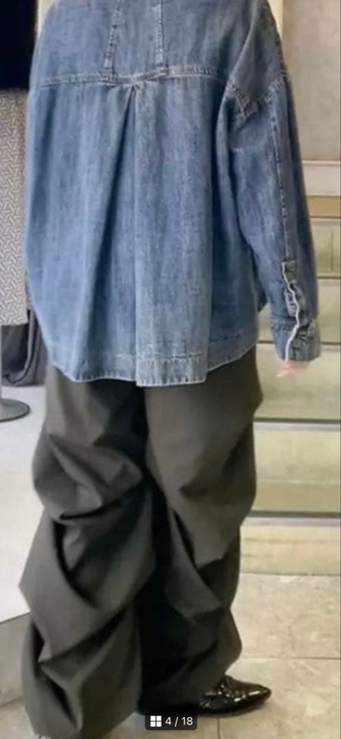 新品タグ付き＊ayane アヤン リネン混デニムジャケット ブリーチ