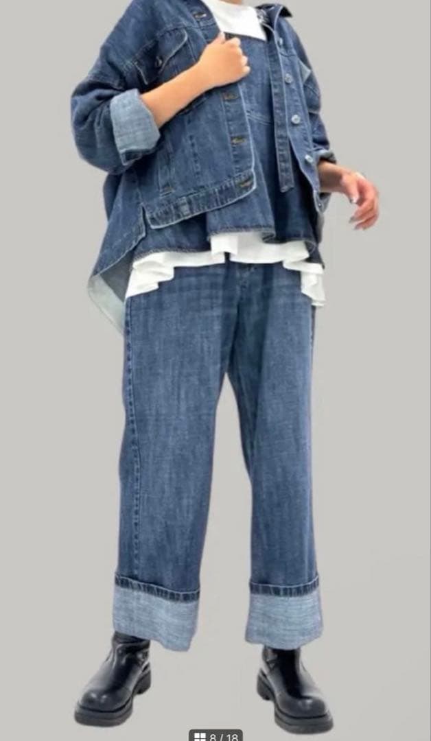 新品タグ付き＊ayane アヤン リネン混デニムジャケット ブリーチ