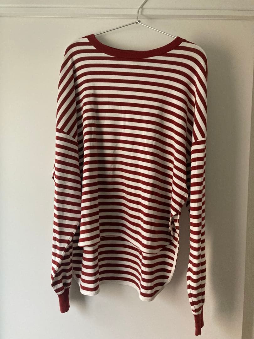 シンゾーン ボーダー長袖Tシャツ赤