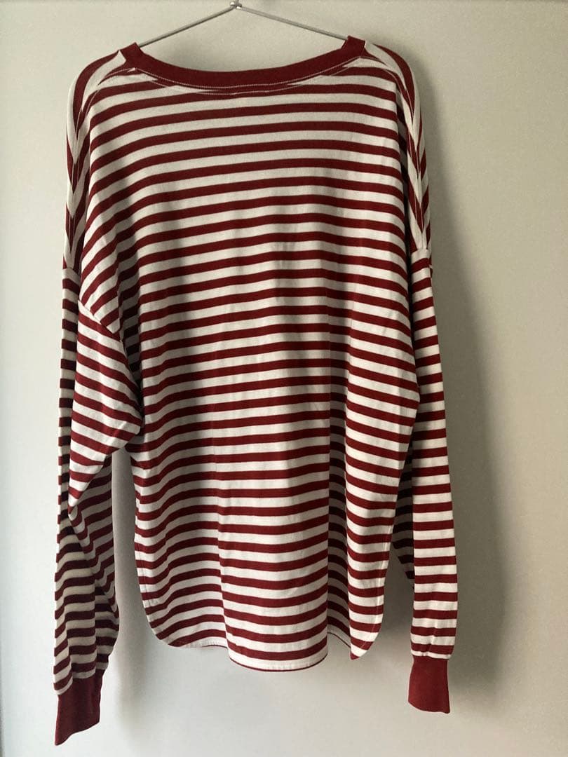 シンゾーン ボーダー長袖Tシャツ赤