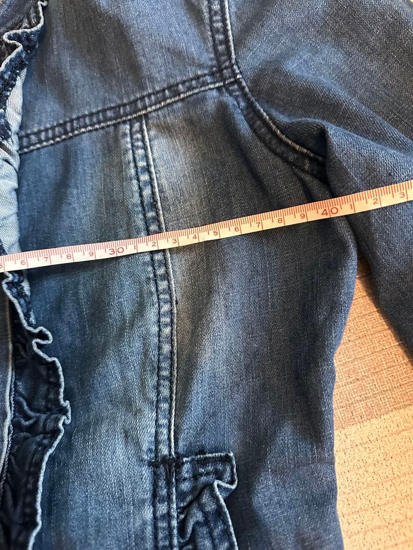 MORGAN モルガン　フリル　デニムジャケット ジージャン　36サイズ