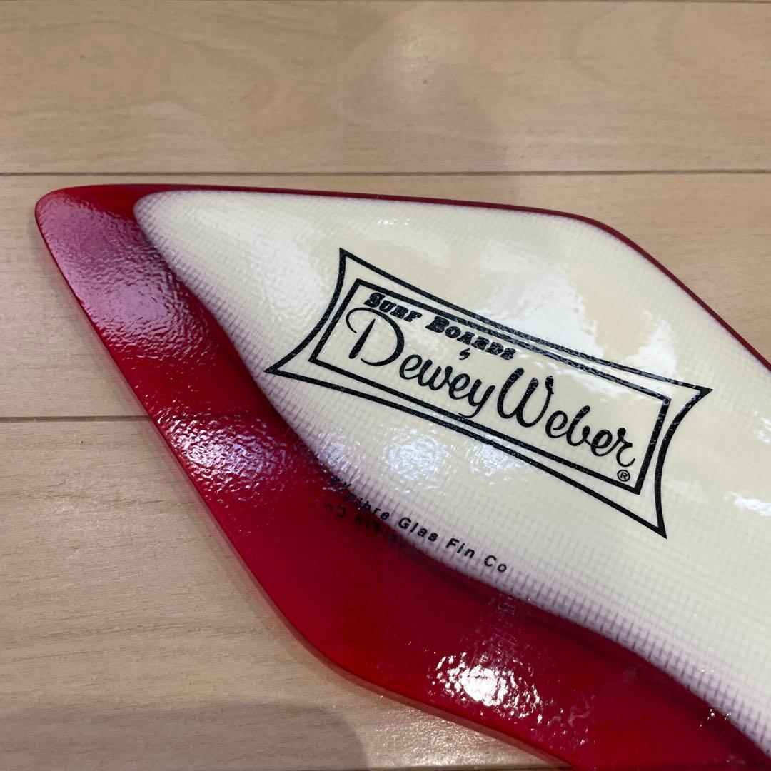 まっちゃん専用Dewey Weber サーフボードフィン 白/赤 10インチ