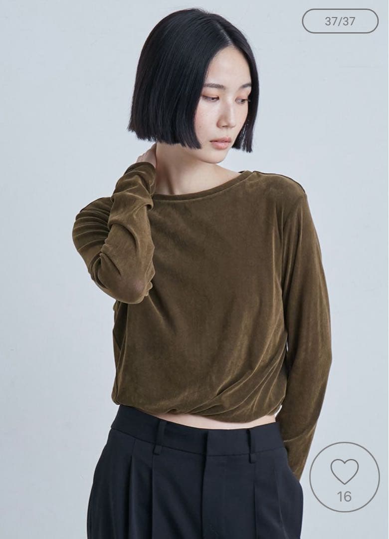 MIESROHE(ミースロエ) フロッキーチュールねじりTシャツ