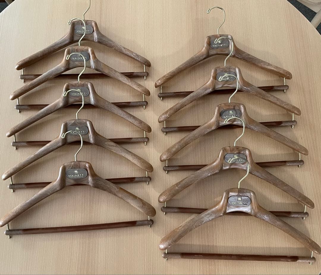 MAINETTI 木製ハンガー 10本セット　 サイズ40