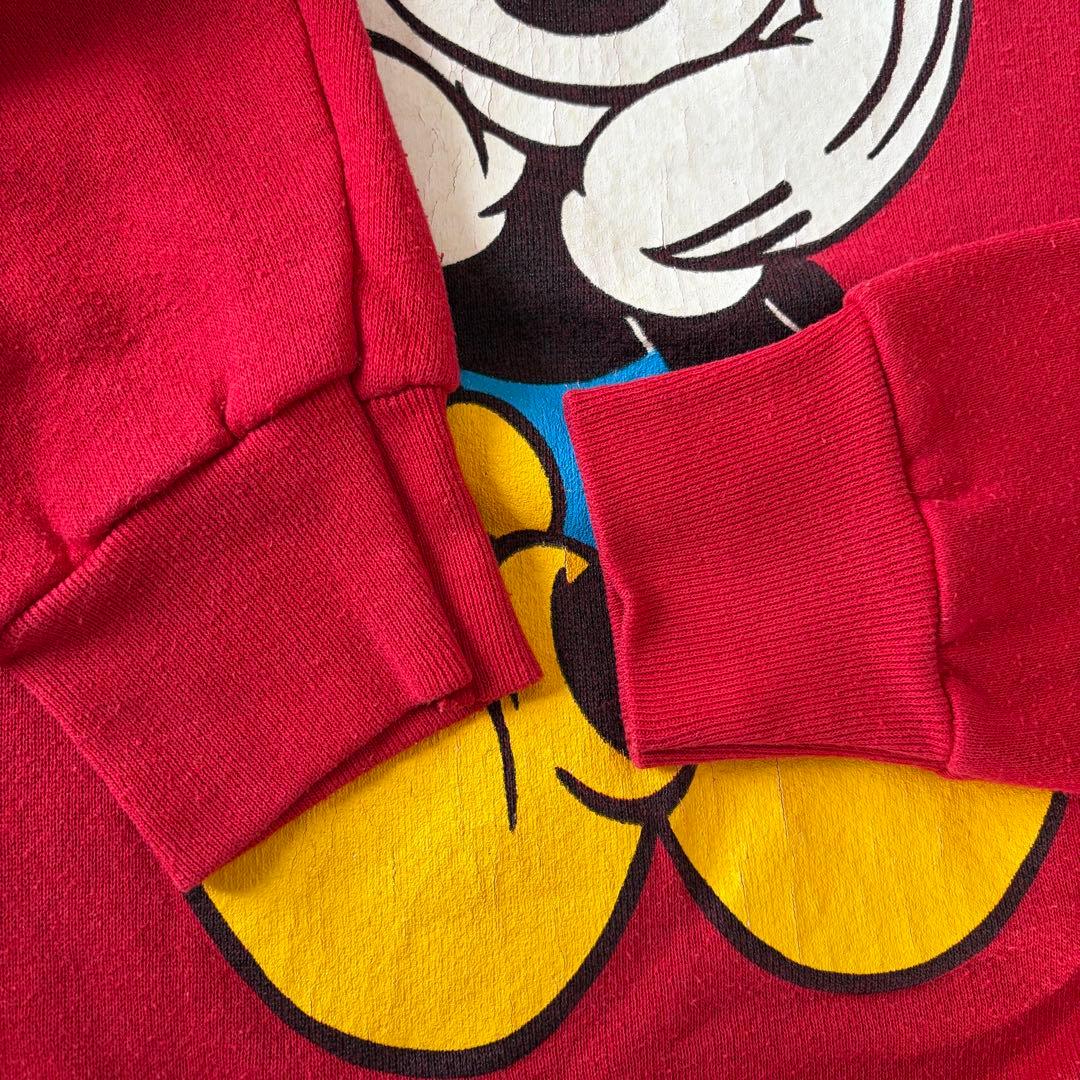 古着 90年代 ミッキーマウス おすわり　キャラクタースウェットトレーナー