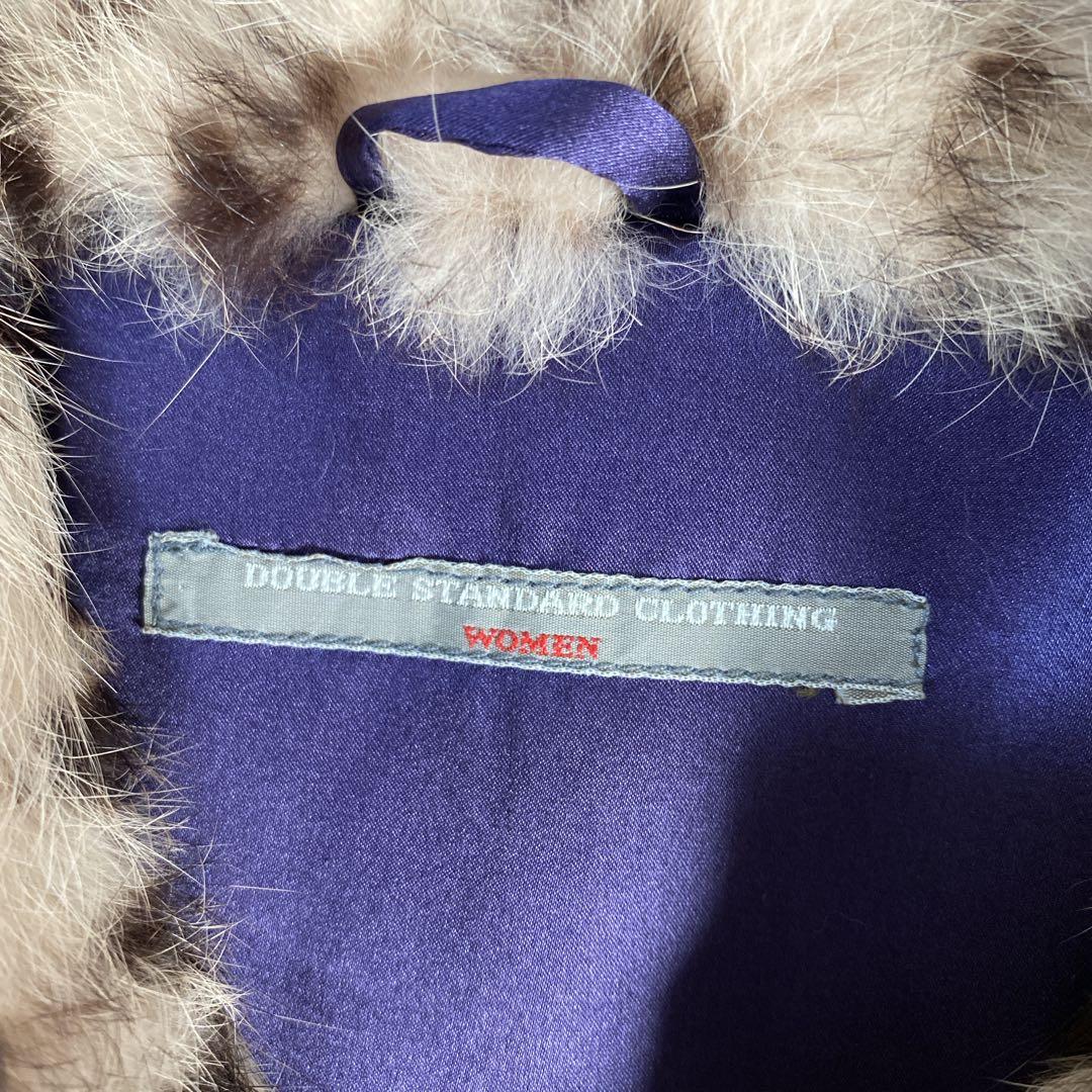 ラビットファー100% ヒョウ柄 ファーコート ダブルスタンダード 高級アウター