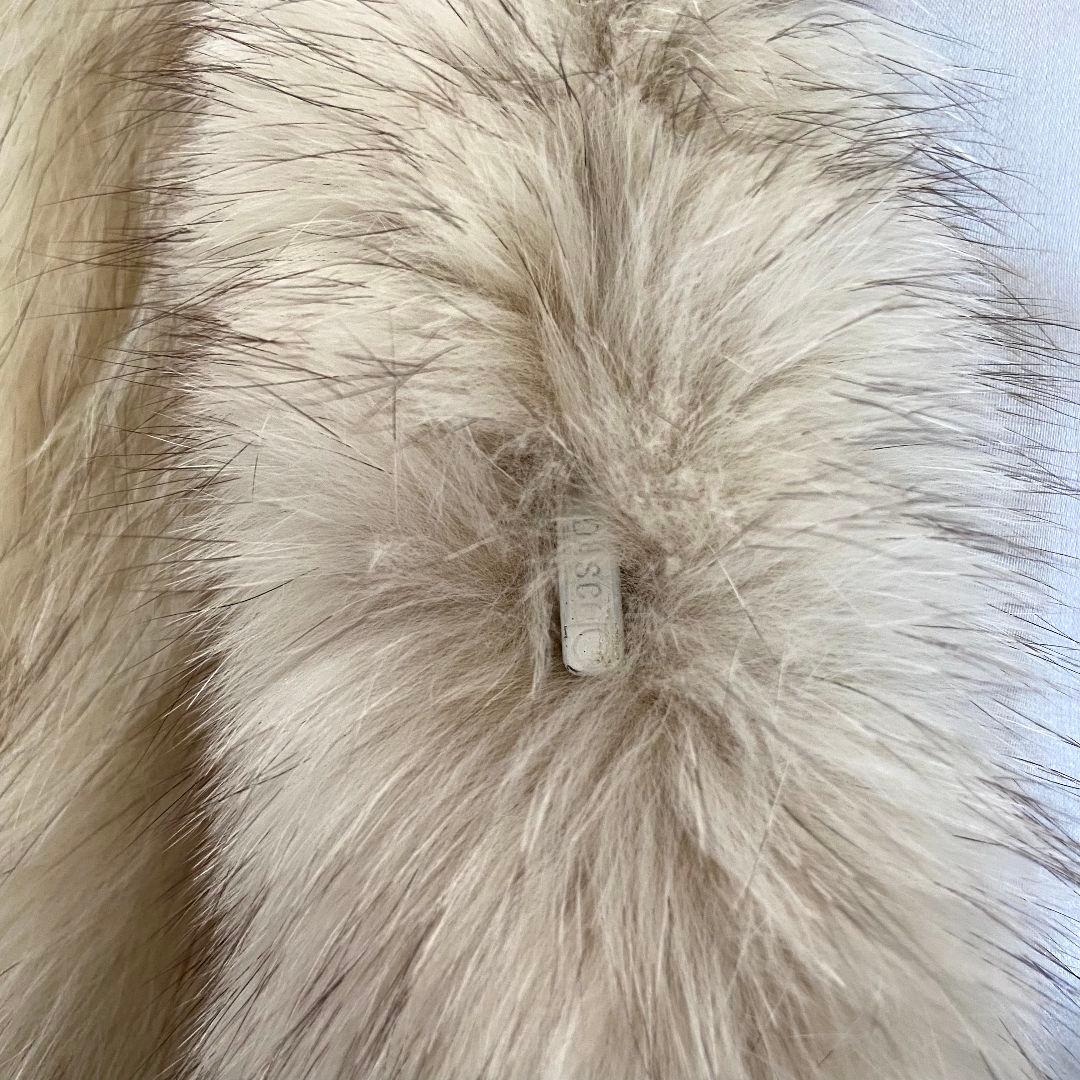 ブルーフォックス　ファーコート　ホワイト　ボリューム襟　FOX