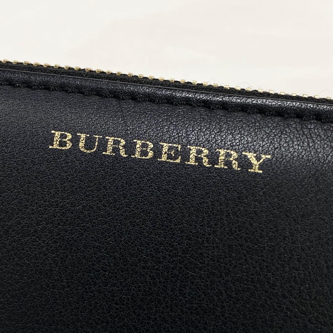 未使用品✨バーバリー 長財布 ラウンドファスナー ノバチェック レザー ブラック
