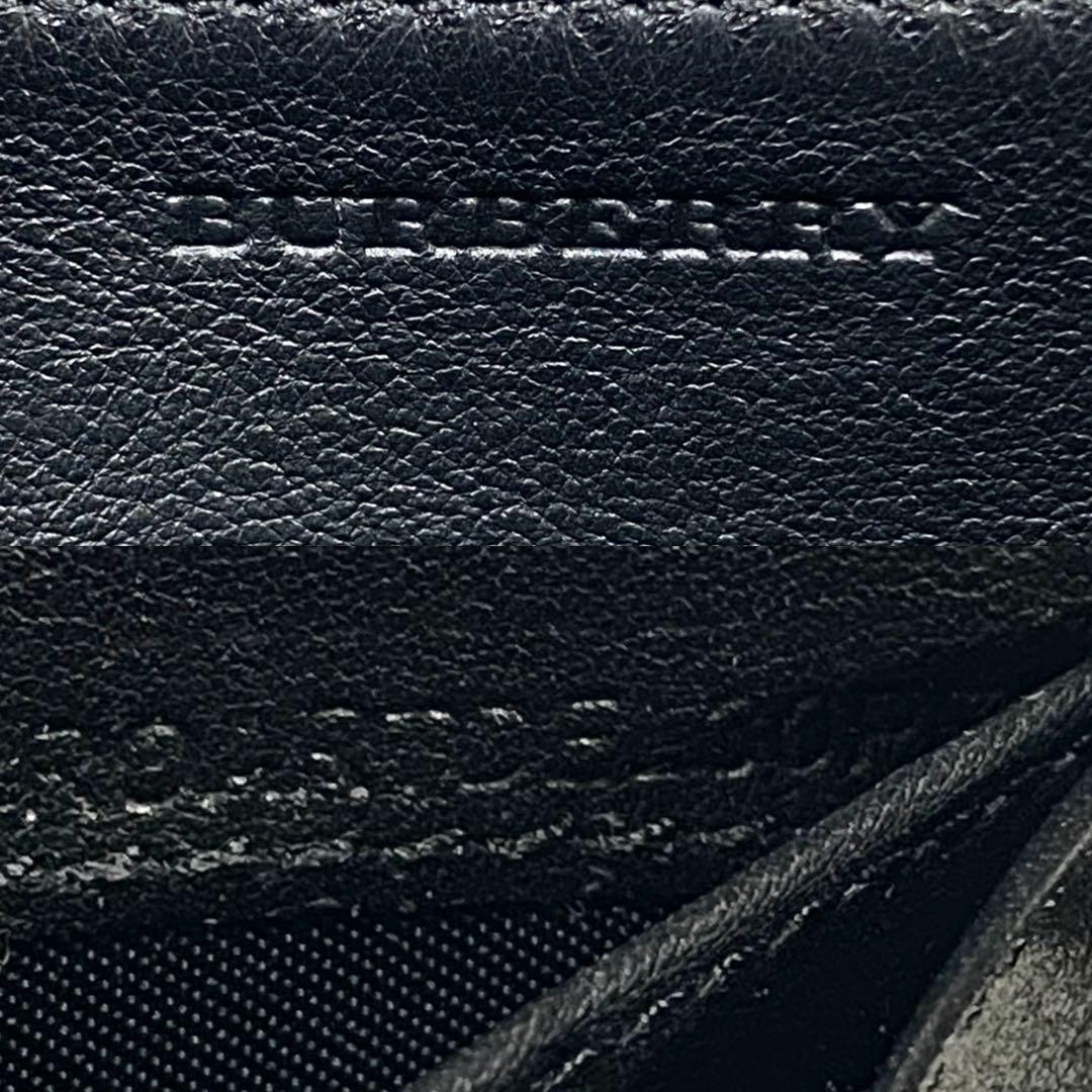 未使用品✨バーバリー 長財布 ラウンドファスナー ノバチェック レザー ブラック