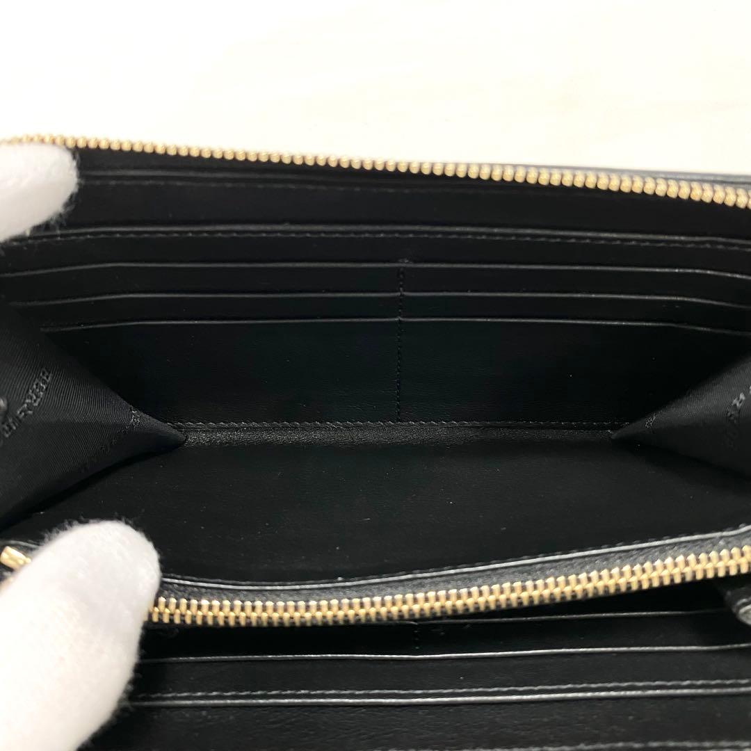 未使用品✨バーバリー 長財布 ラウンドファスナー ノバチェック レザー ブラック