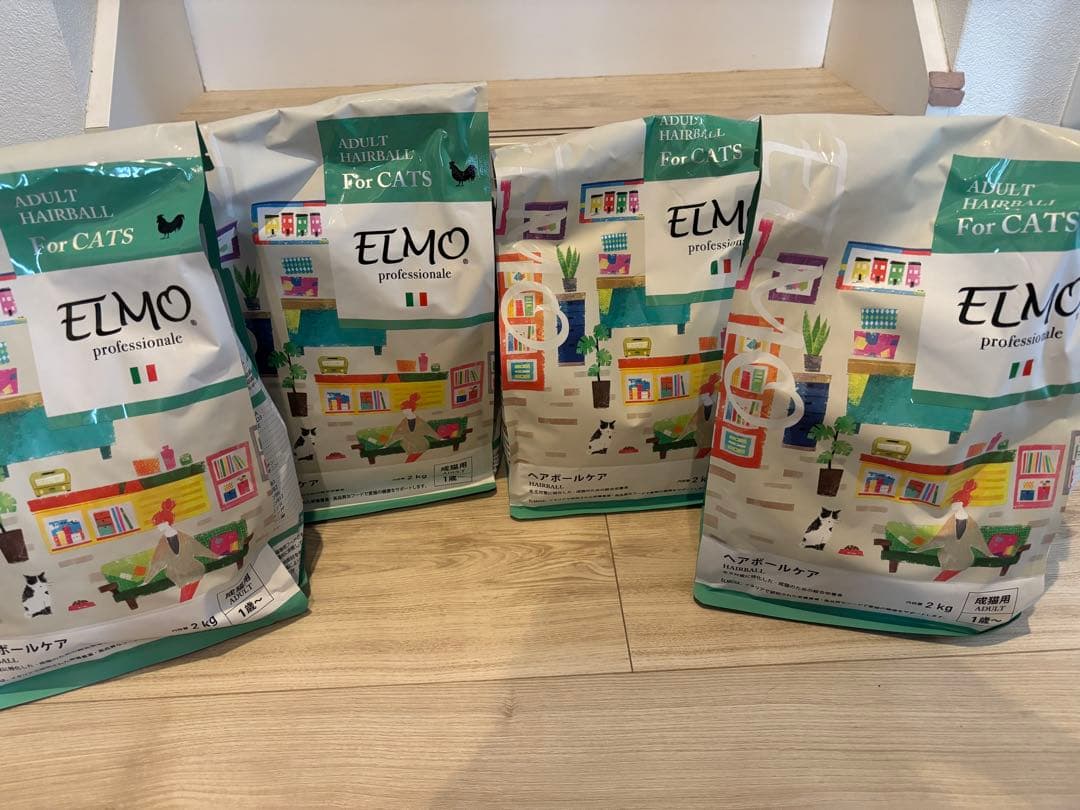 ELMO ヘアボールケア キャットフード　計8kg