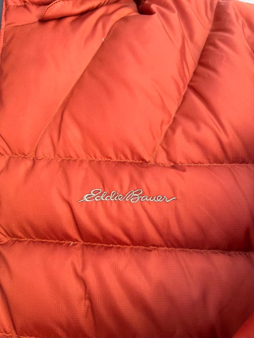 down puffer y2kオレンジ フード付き ダウンジャケット