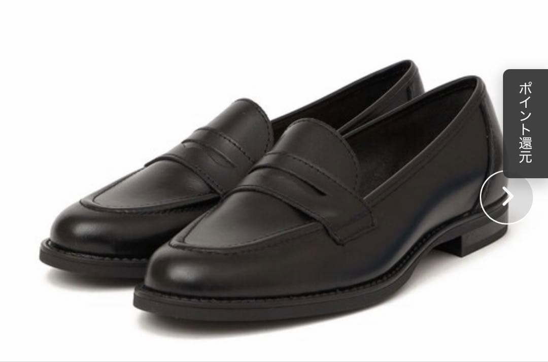 ENESS エネス ローファー37 ブラック 黒 レザー 本革