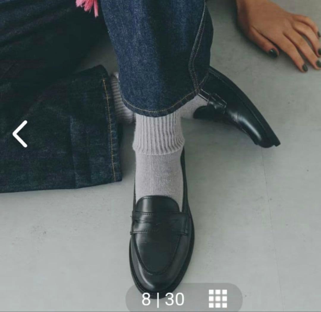 ENESS エネス ローファー37 ブラック 黒 レザー 本革