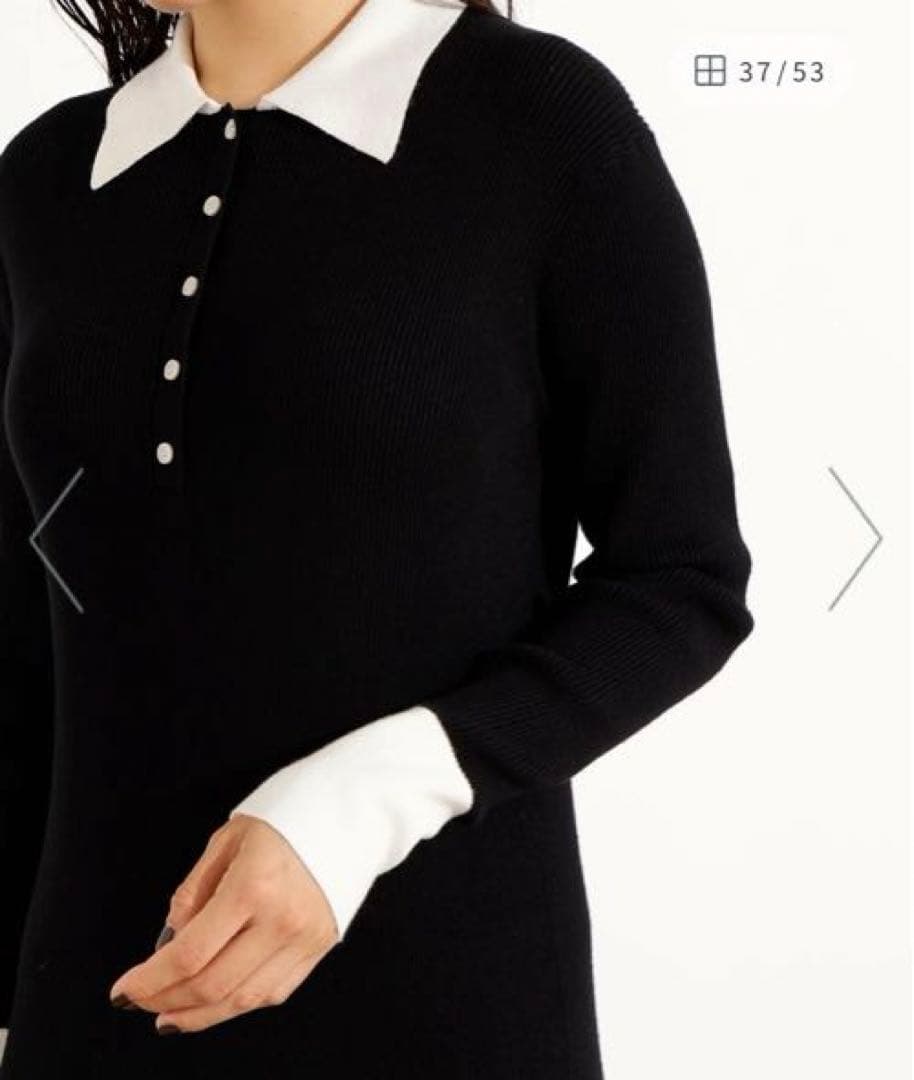 【本日限定値下げ】襟付きニットワンピース