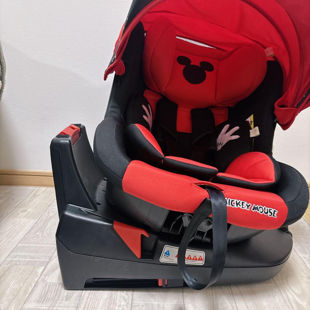 極美品　ターンシート ミッキーマウス チャイルドシート ISOFIX 西松屋限定
