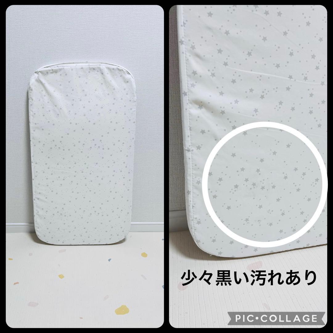 ベビーベッド　HZDMJ 2021年型 キャスター付 敷きパッド付　持ち運びOK