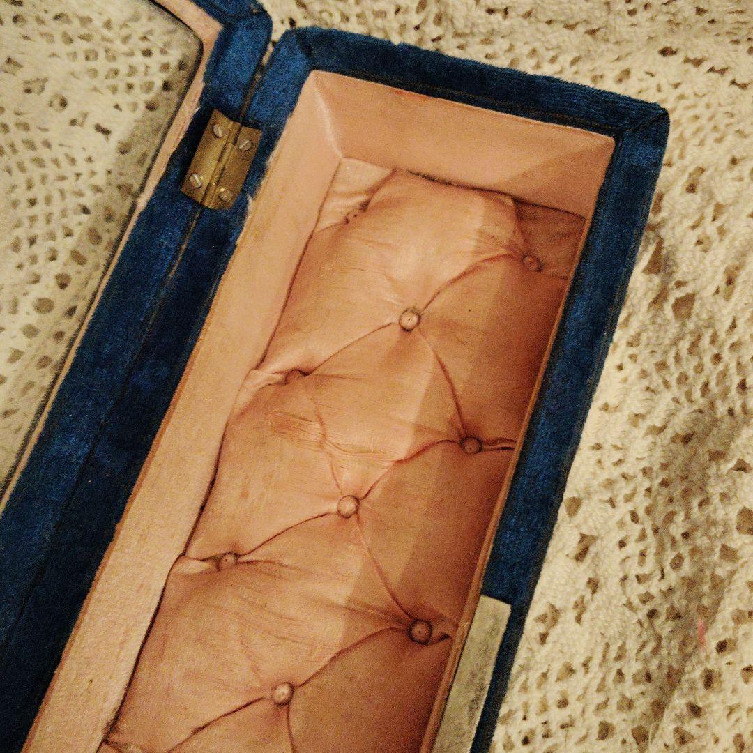 フランスアンティーク♡レアガラス蓋グローブボックス♡ミニョネット