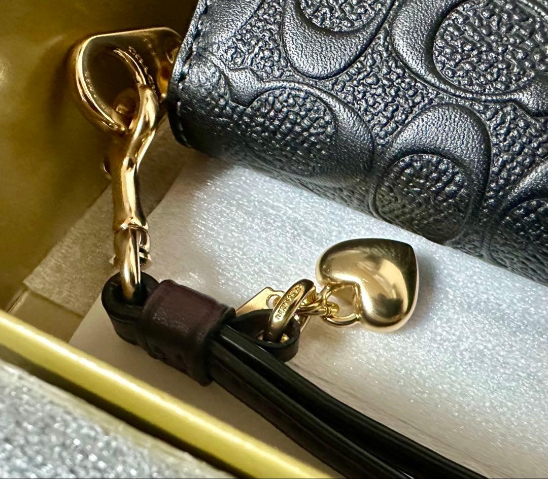 COACH ロング ジップ アラウンド ウォレット・シグネチャーレザー