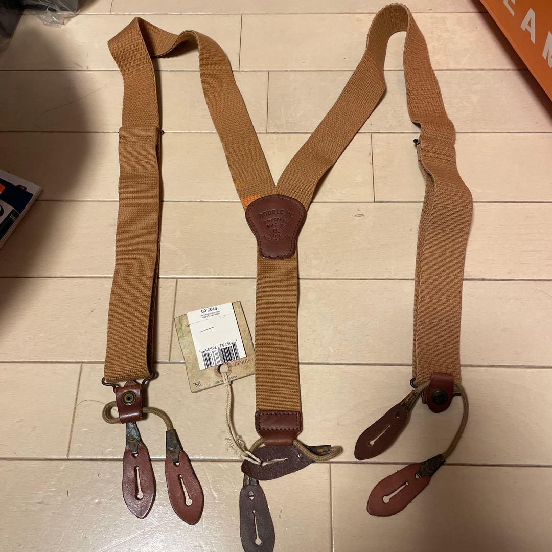 DOUBLE RL ベージュ サスペンダー