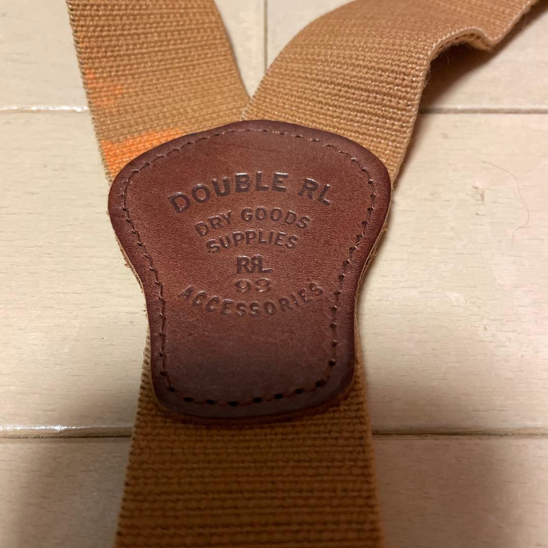DOUBLE RL ベージュ サスペンダー