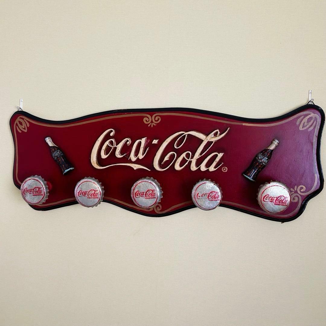 Coca-Cola レトロ壁掛けサイン コートハンガー ビンテージ コカコーラ