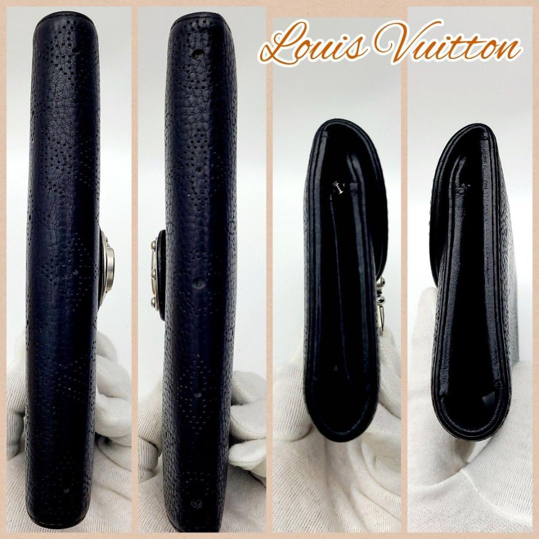 美品 ルイヴィトン 長財布 ポルトフォイユ アメリア マヒナ 黒 ノワール