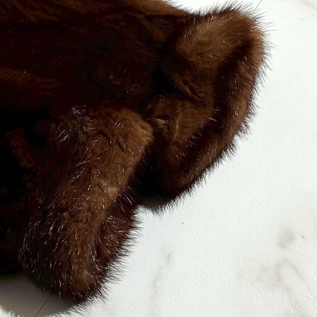 【サイズ11】デミバフミンク ファー コート ジャケット 毛皮 ゆったり