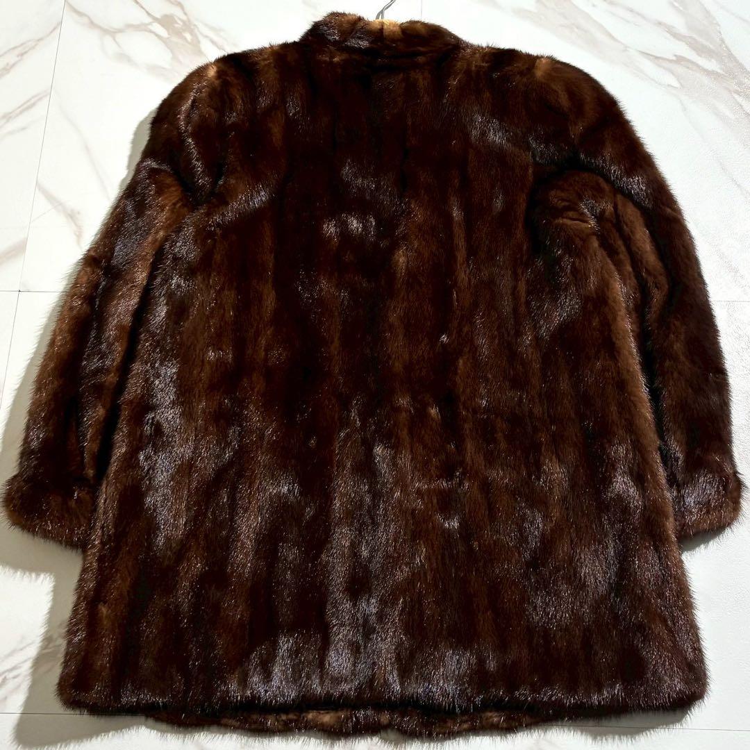 【サイズ11】デミバフミンク ファー コート ジャケット 毛皮 ゆったり