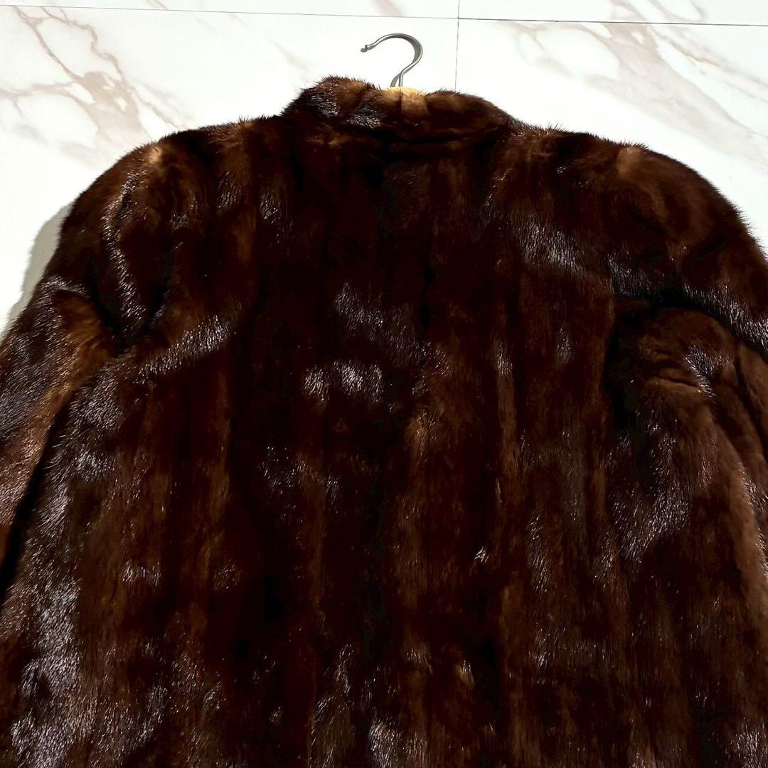 【サイズ11】デミバフミンク ファー コート ジャケット 毛皮 ゆったり
