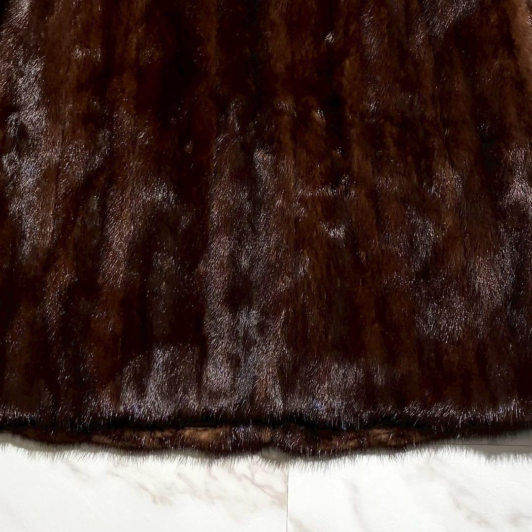 【サイズ11】デミバフミンク ファー コート ジャケット 毛皮 ゆったり