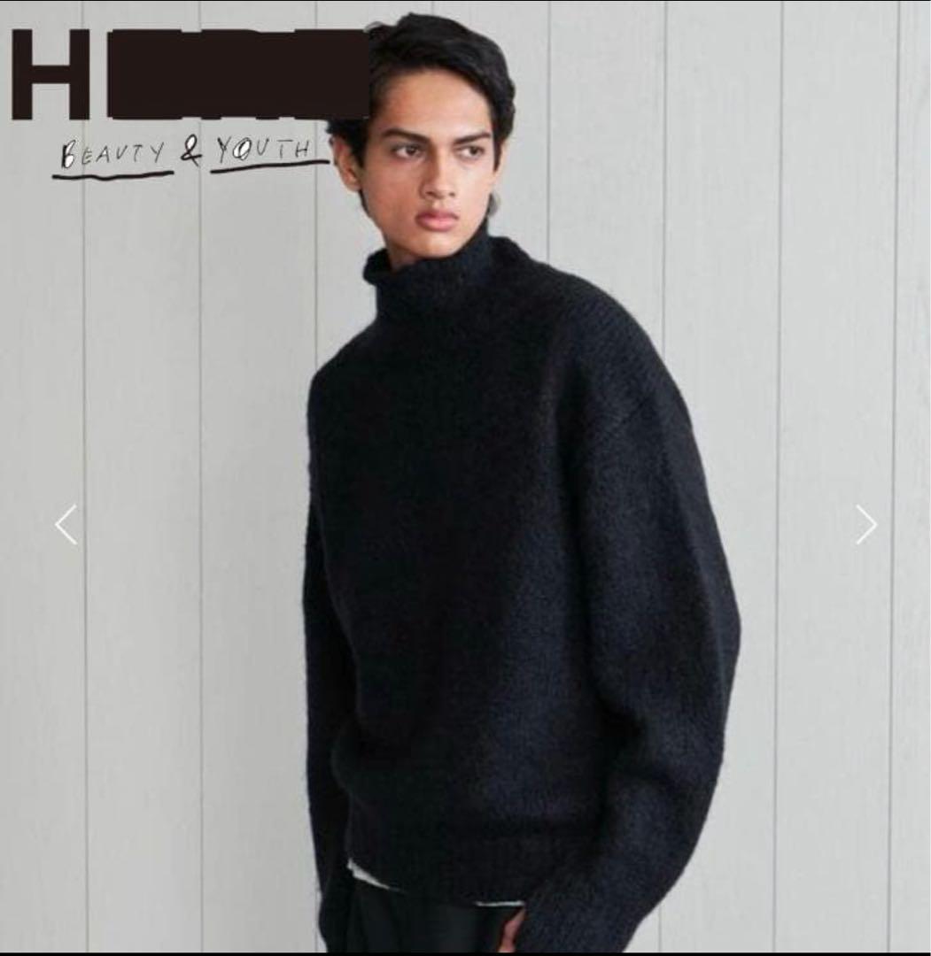 H BEAUTY&YOUTH / 24AW エアモヘヤ タートルネックニット