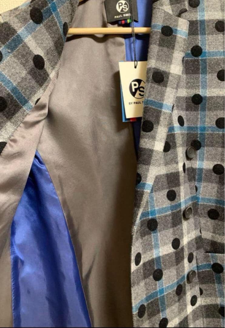 新品PAULSMITH PSチェック柄ドットジャケットレディースL