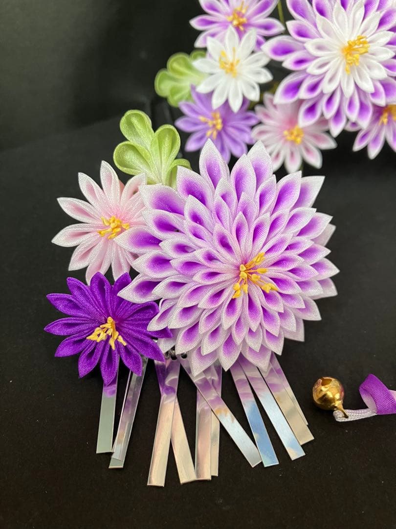 レオン様ご注文　お姫様みたい！つまみかんざし つまみ細工 髪飾り