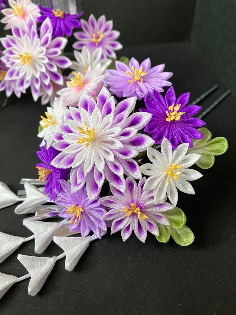 レオン様ご注文　お姫様みたい！つまみかんざし つまみ細工 髪飾り