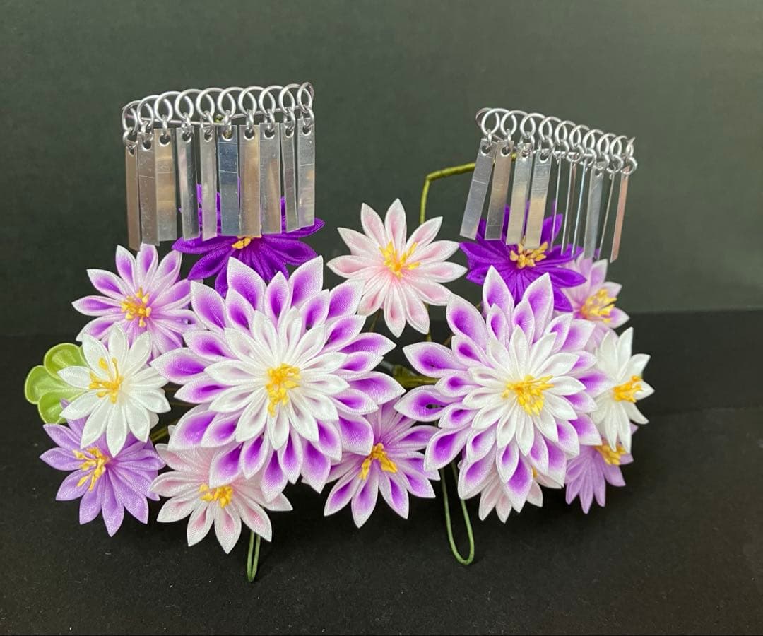 レオン様ご注文　お姫様みたい！つまみかんざし つまみ細工 髪飾り