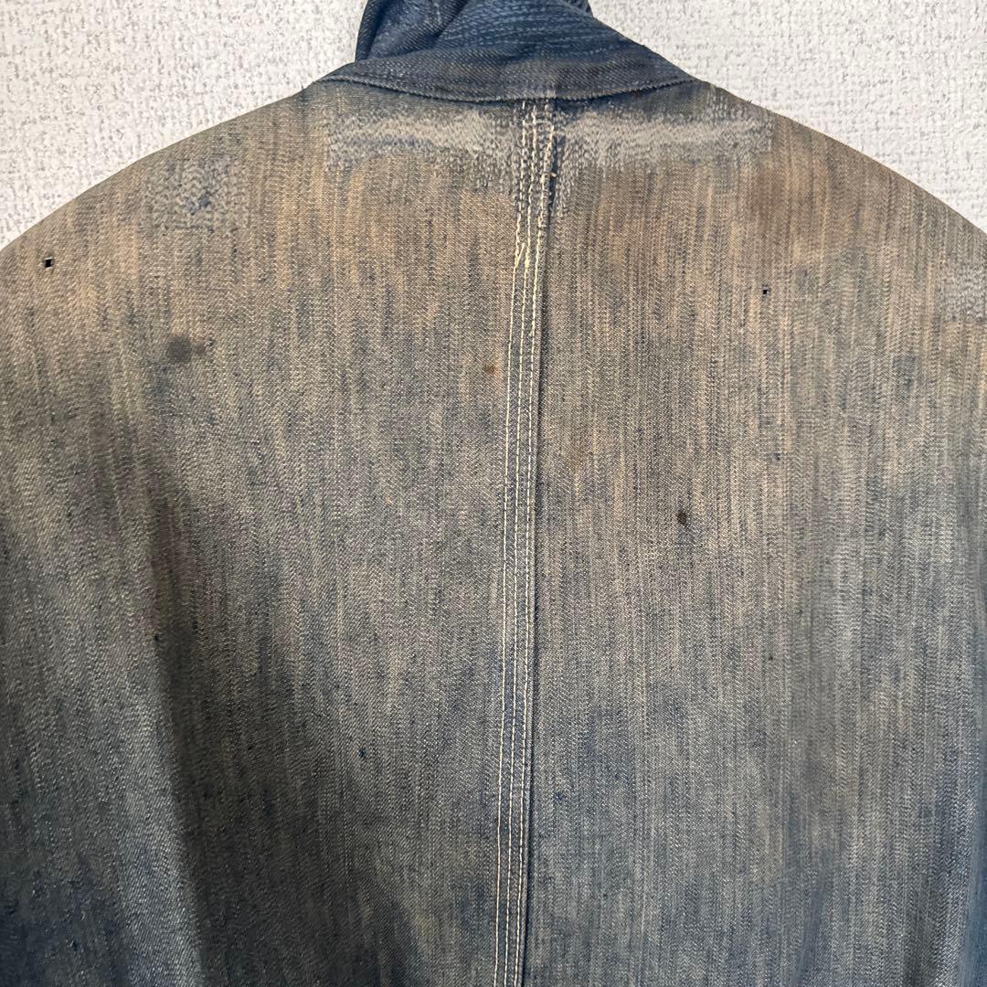 60's Sears シアーズ vat-dyed ボロ 開襟デニムカバーオール