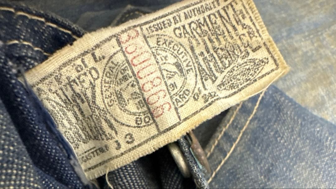 60's Sears シアーズ vat-dyed ボロ 開襟デニムカバーオール