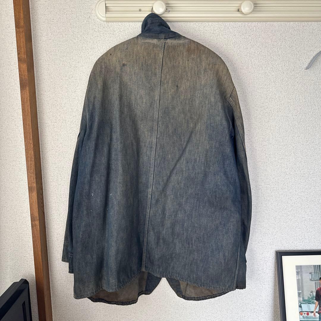 60's Sears シアーズ vat-dyed ボロ 開襟デニムカバーオール