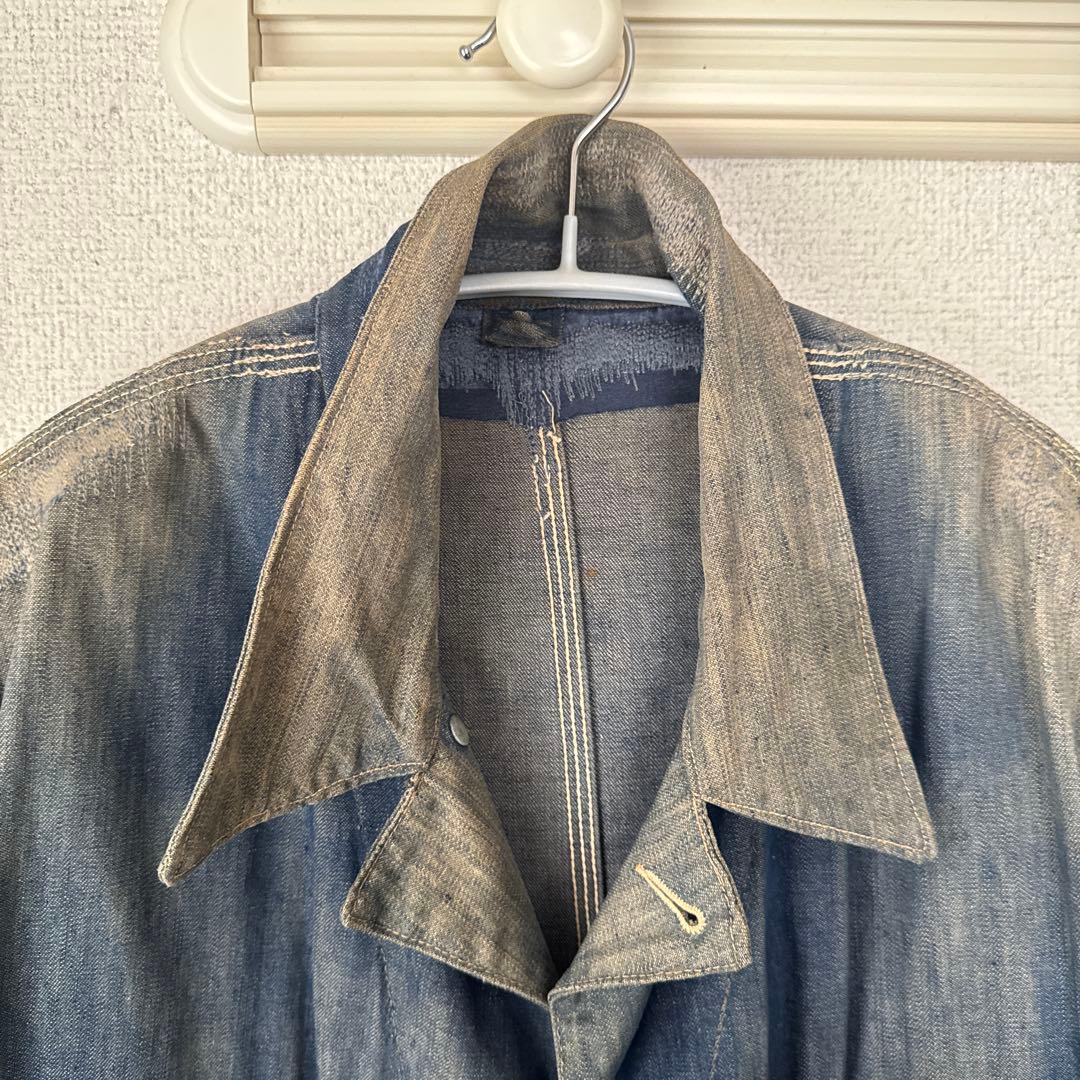 60's Sears シアーズ vat-dyed ボロ 開襟デニムカバーオール