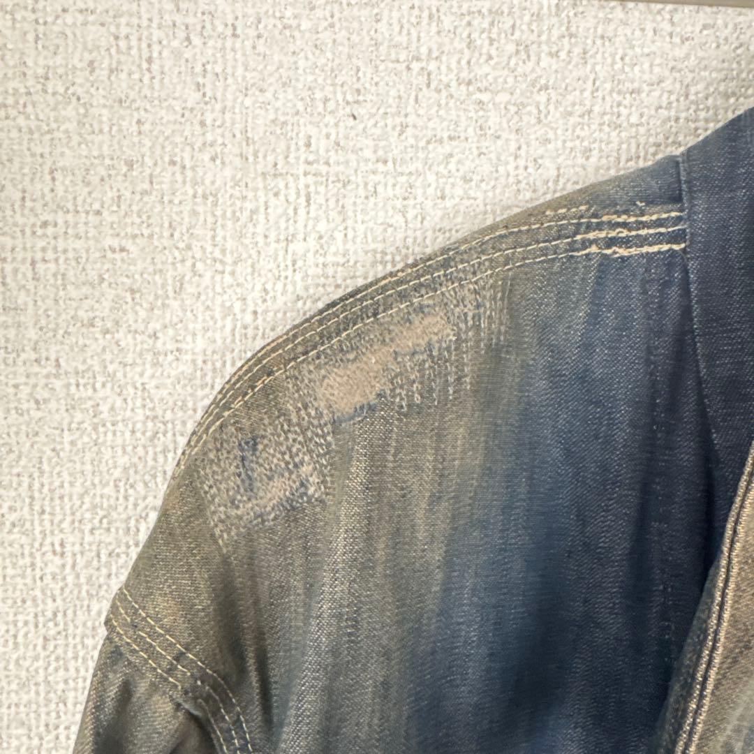 60's Sears シアーズ vat-dyed ボロ 開襟デニムカバーオール