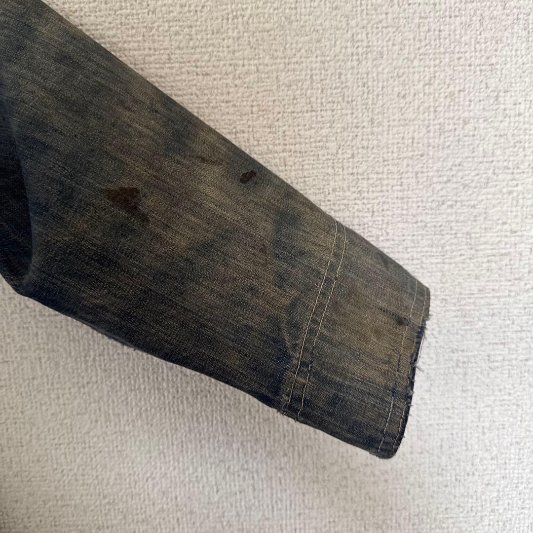 60's Sears シアーズ vat-dyed ボロ 開襟デニムカバーオール