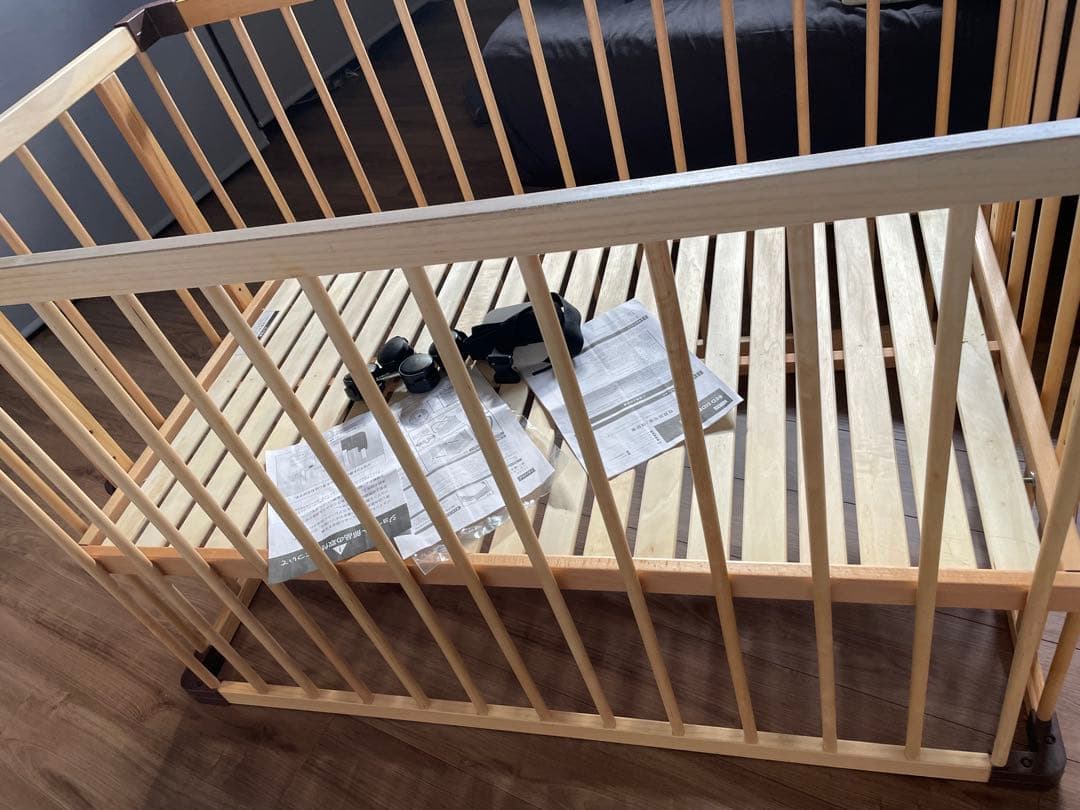 付属品完品☆ファルスカ ベッドサイドベッド 03 添い寝安全ベルトfärska