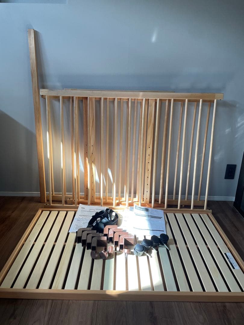 付属品完品☆ファルスカ ベッドサイドベッド 03 添い寝安全ベルトfärska