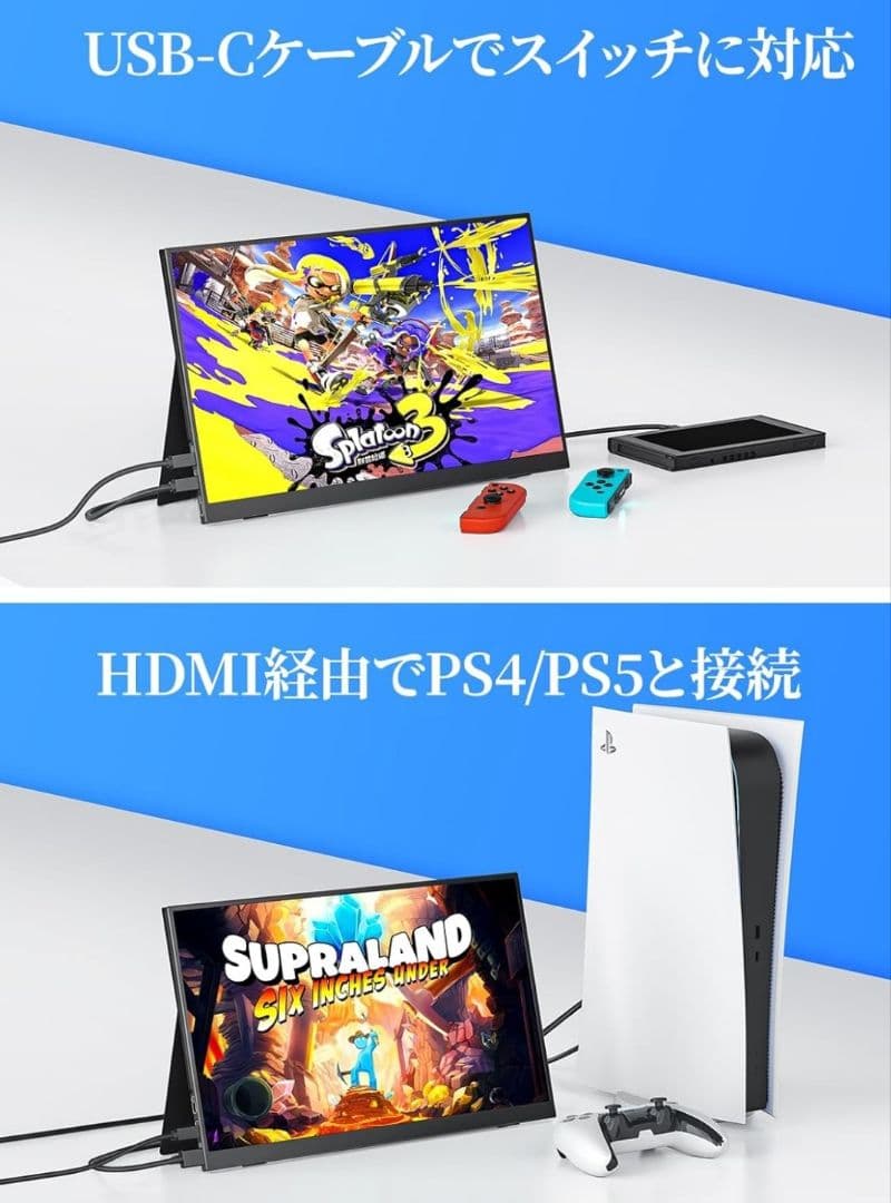 cocopar 15.6インチ モバイルモニター カバースタンド付き 外箱なし