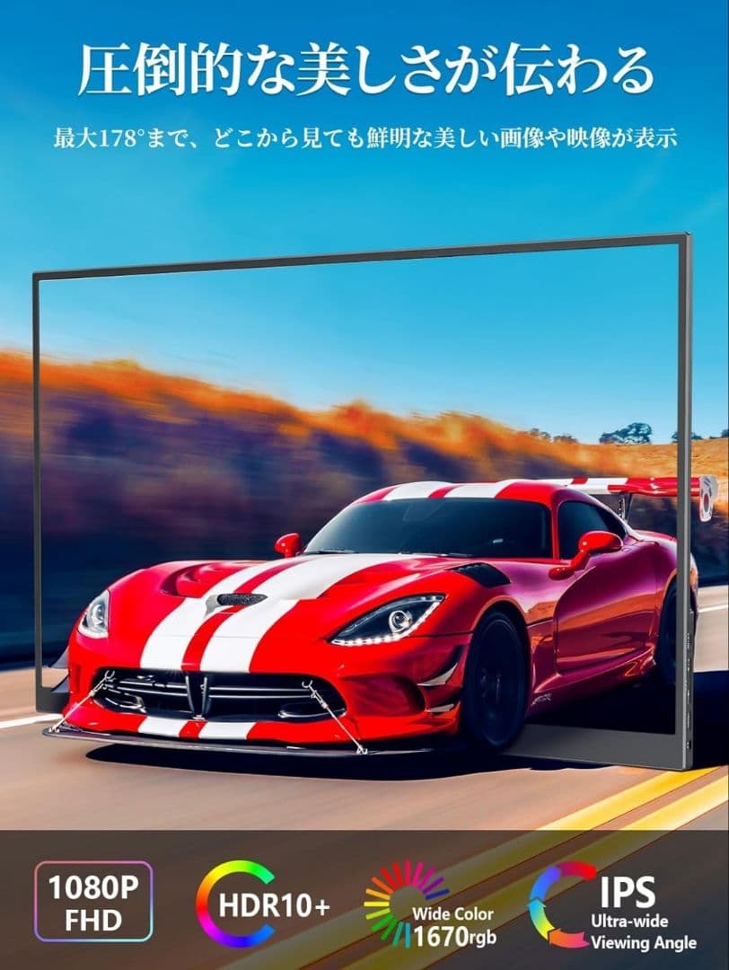 cocopar 15.6インチ モバイルモニター カバースタンド付き 外箱なし